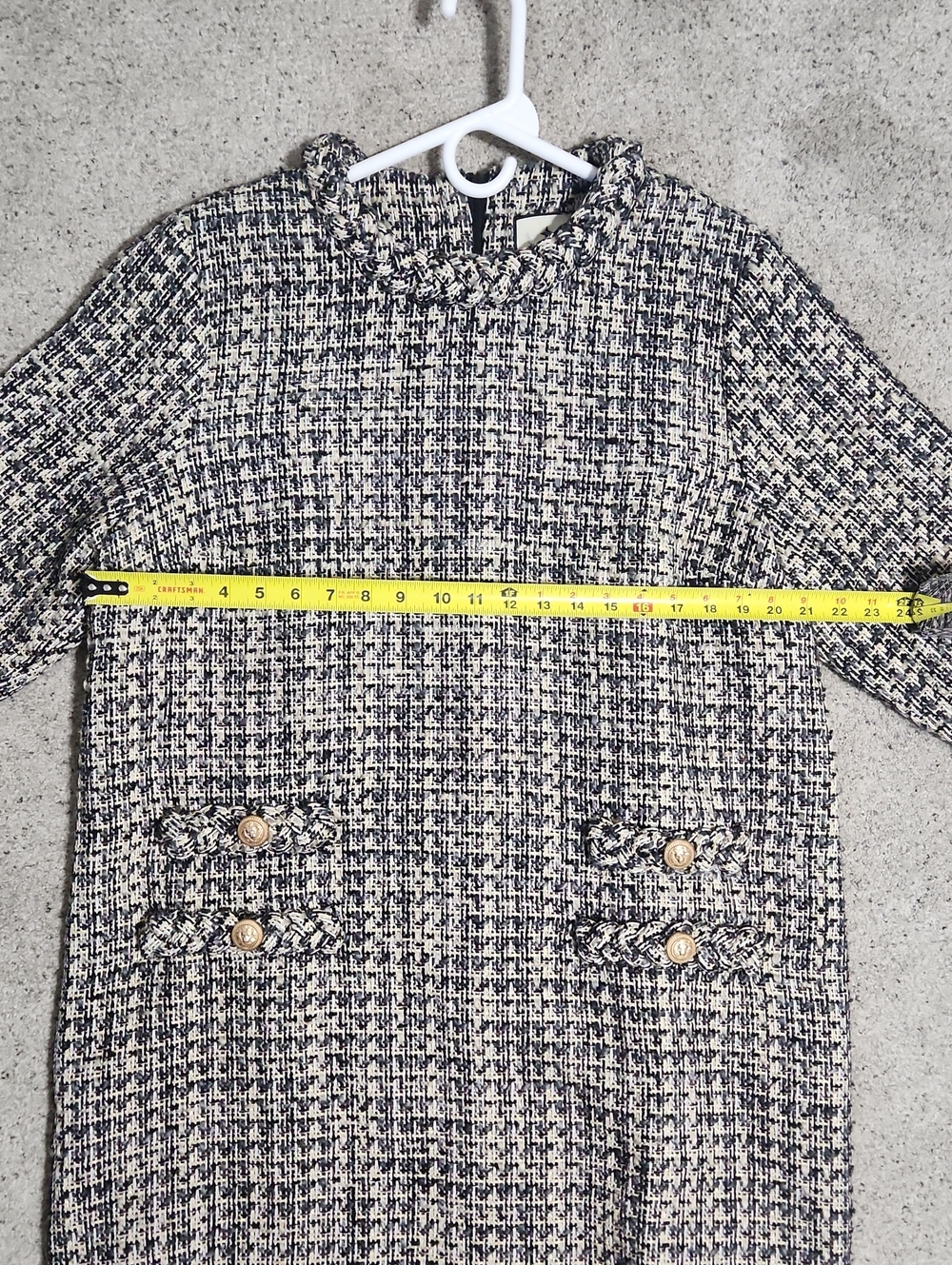 Tuckernuck Smoke and Mirrors Tweed Jackie Dress Long Sleeve Size XXXL - Picture 11 of 13